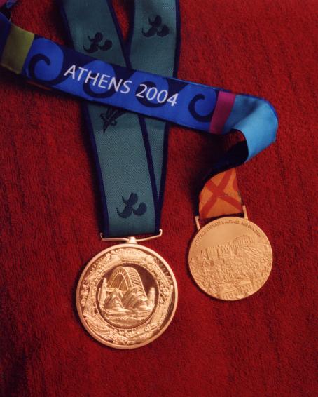 Goalmedals from Sydney 2000 and Athens 2004